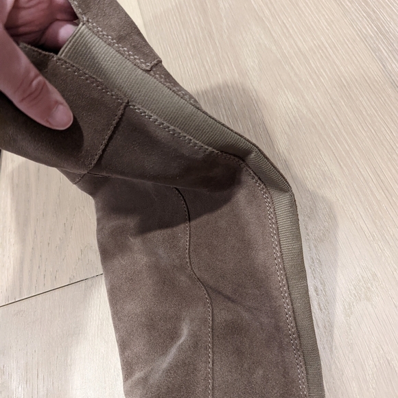 Vince Camuto Tall Suede Riding Boots in Taupe - Picture 11 of 16